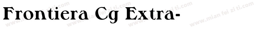 Frontiera Cg Extra字体转换